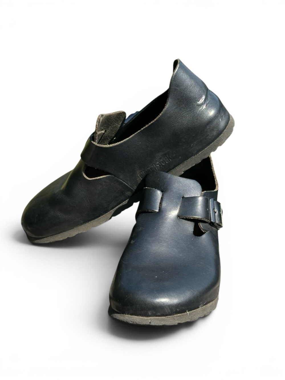 Birkenstock London Sandals Shoes Blk Leather Size 40 Black Leather Unisex